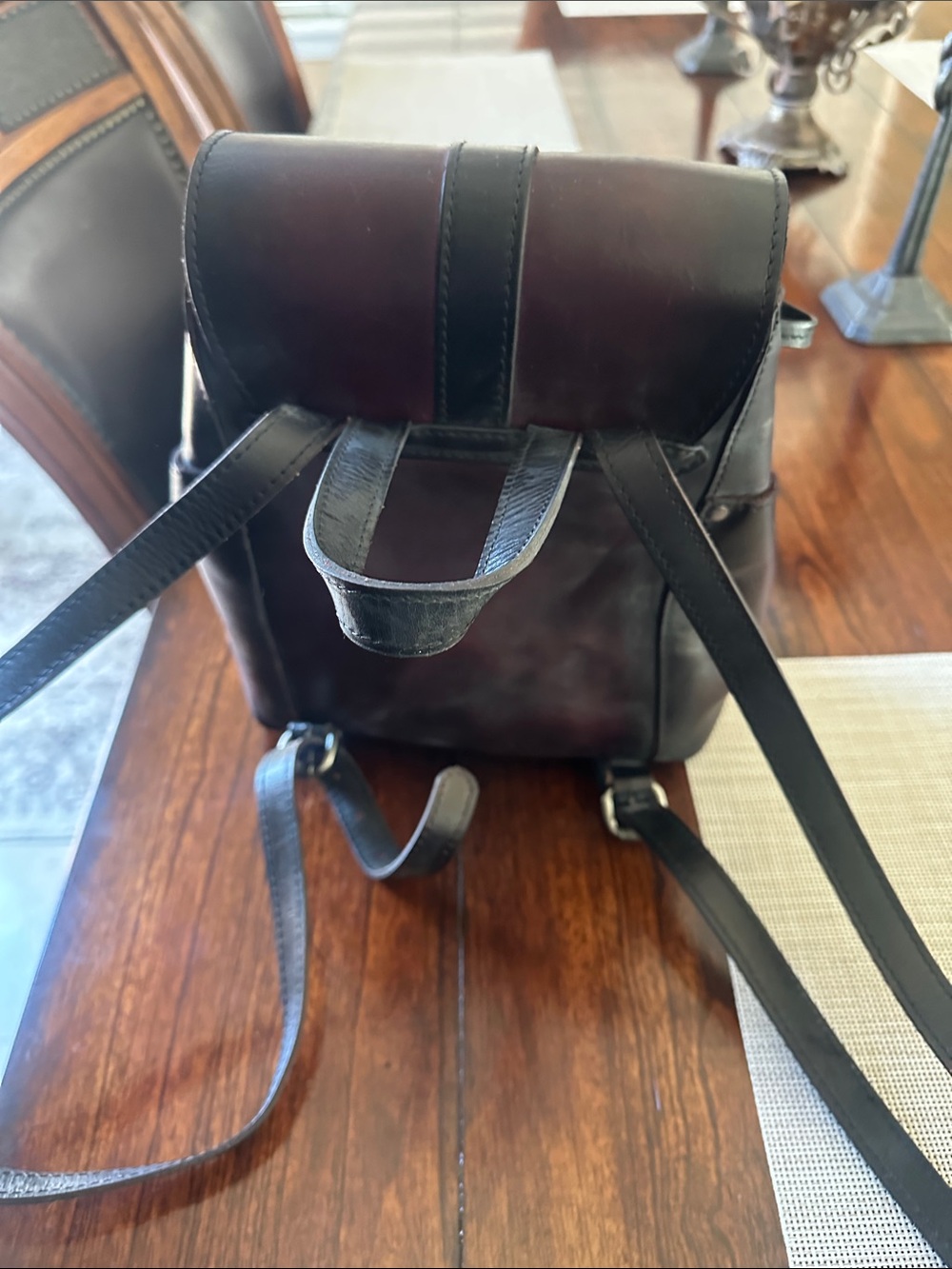 Patricia Nash Dark Brown Leather Backpack - Picture 4 of 4